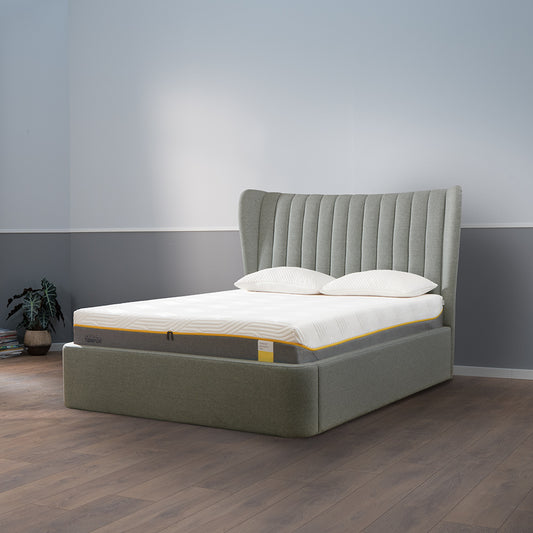 TEMPUR® Horton Ottoman Bed in Light Grey Fabric
