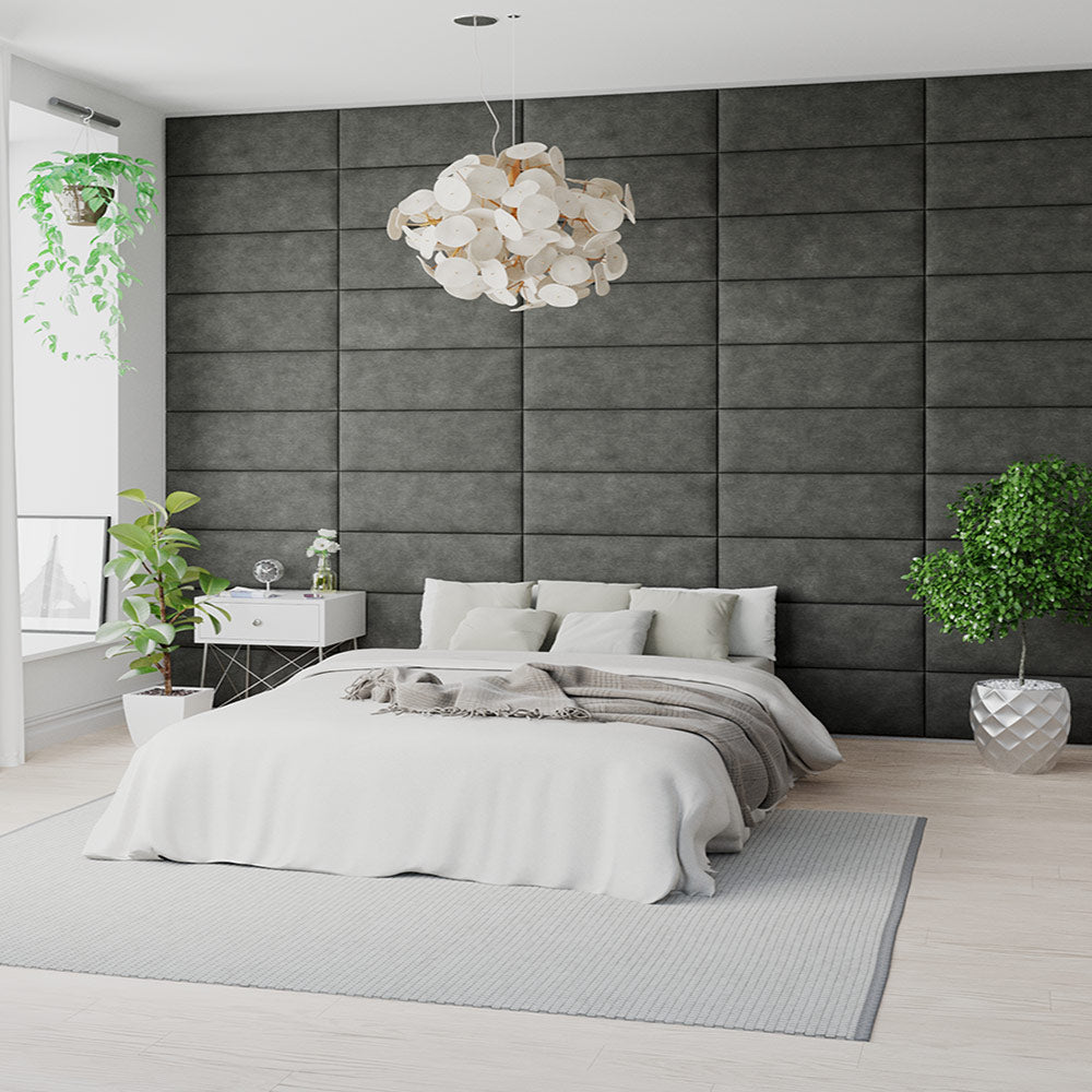 EasyMount Upholstered Wall Panels Pack of 4 in Granite