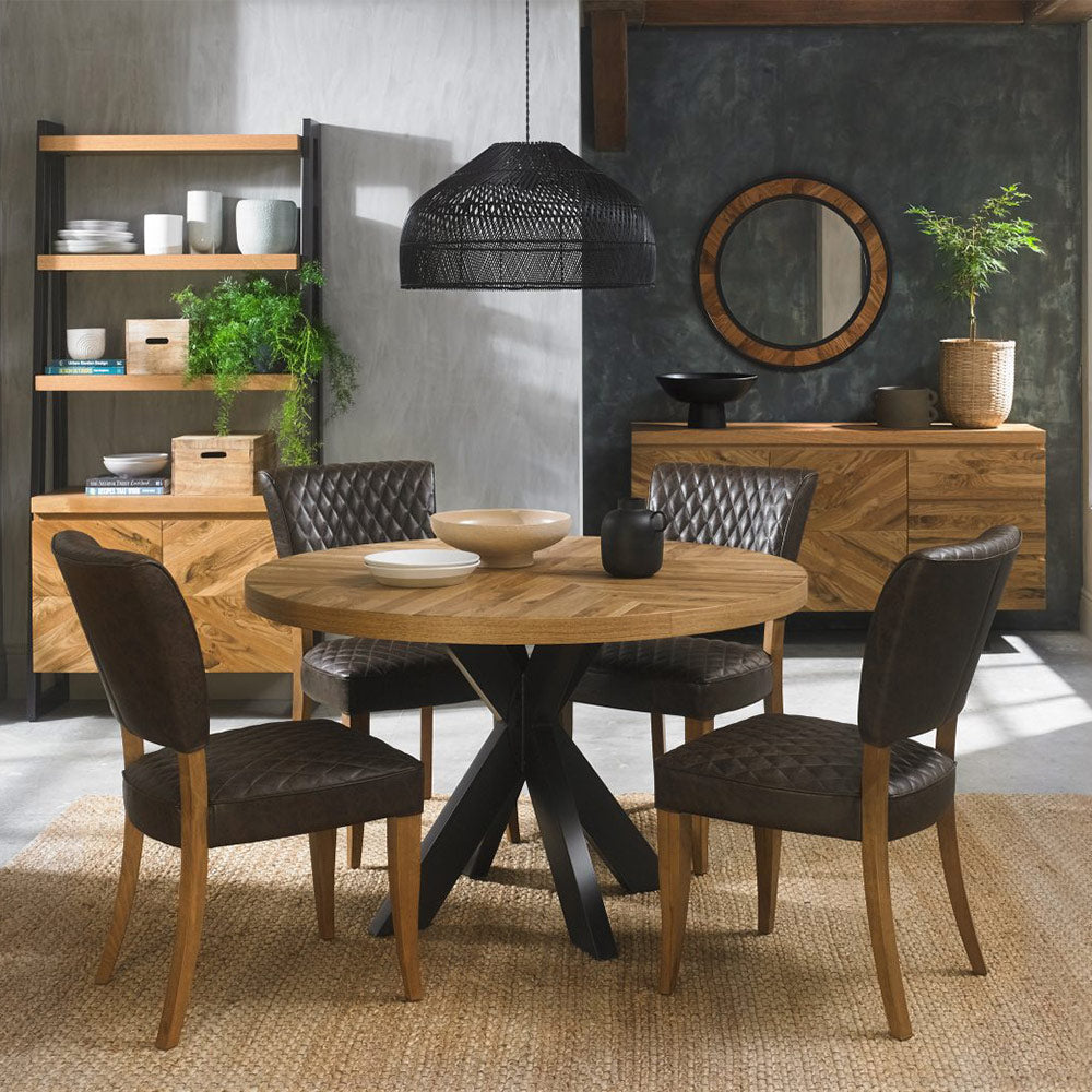 Glendale Rustic Oak Logan Chair In Old West Vintage