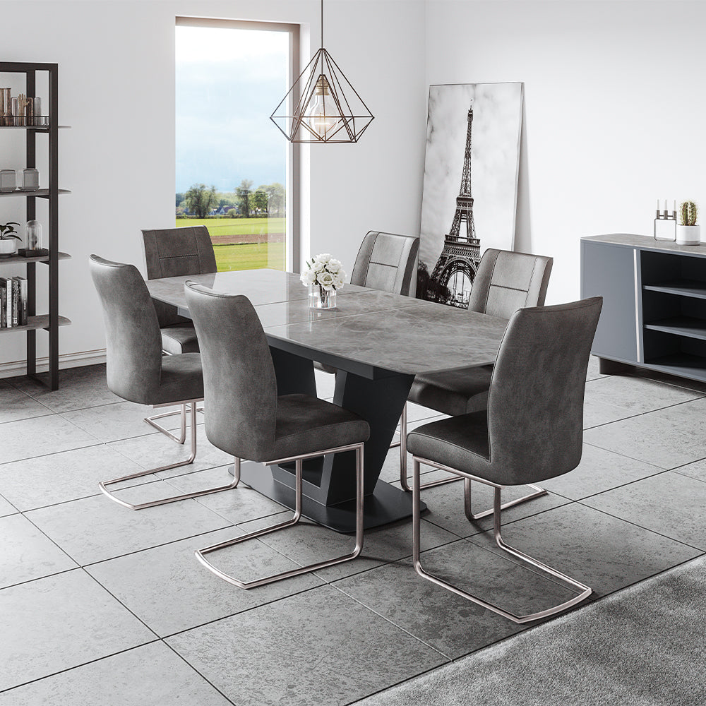 Cordova Extending Dining Table in Grey