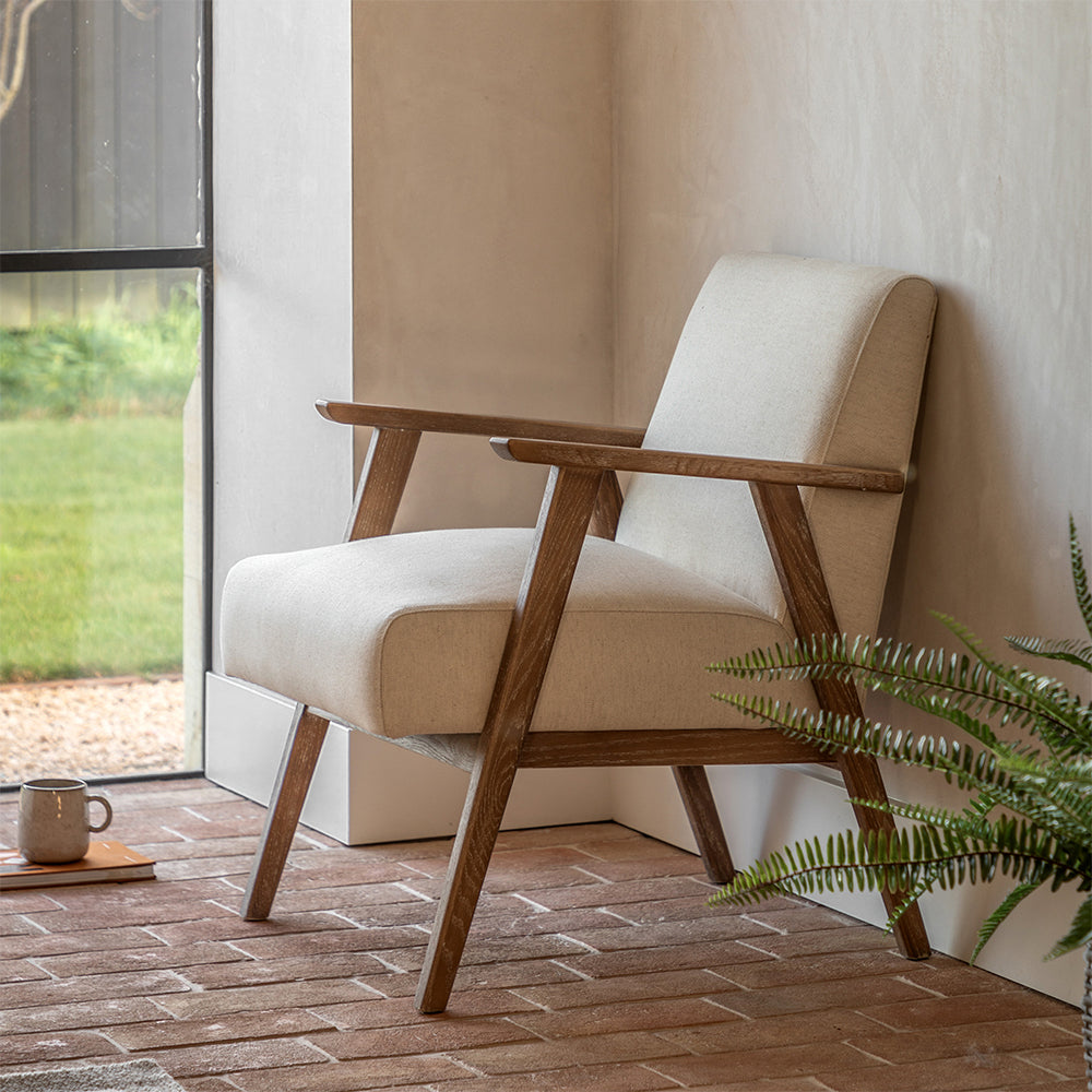 Emberton Armchair in Natural Linen