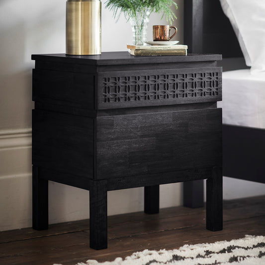 Akari 2 Drawer Bedside Cabinet