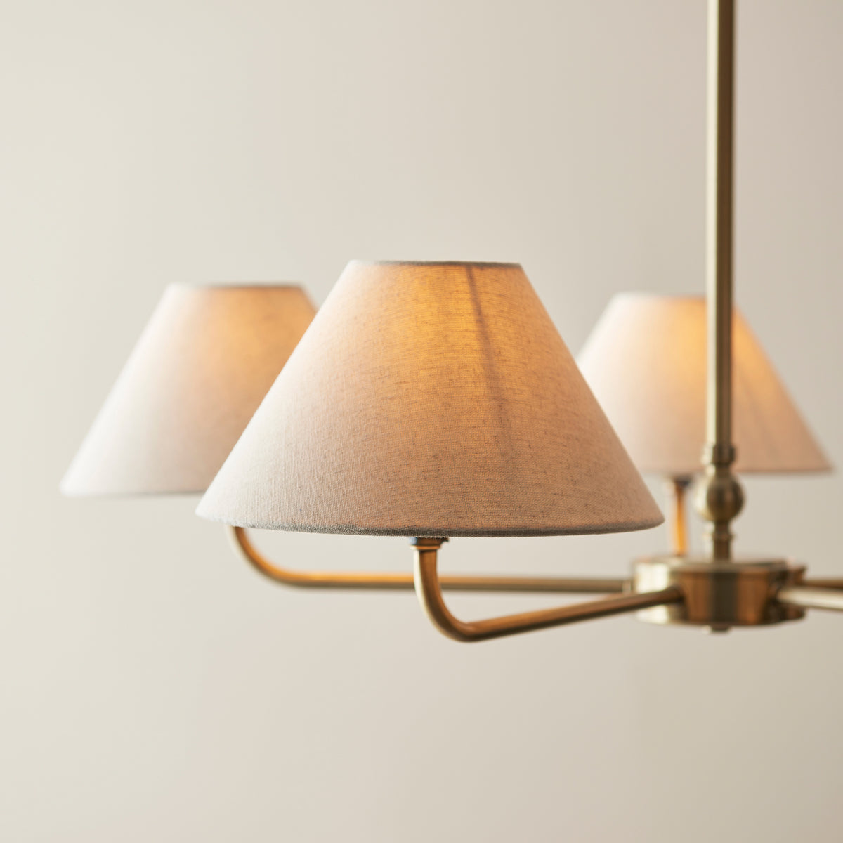 Lille 5-Light Pendant Light Brass & Linen
