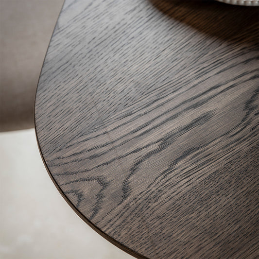 Linton Oval Dining Table in Smoked Oak