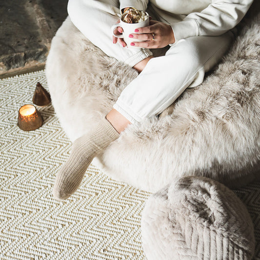 Mink Fur Pouffe