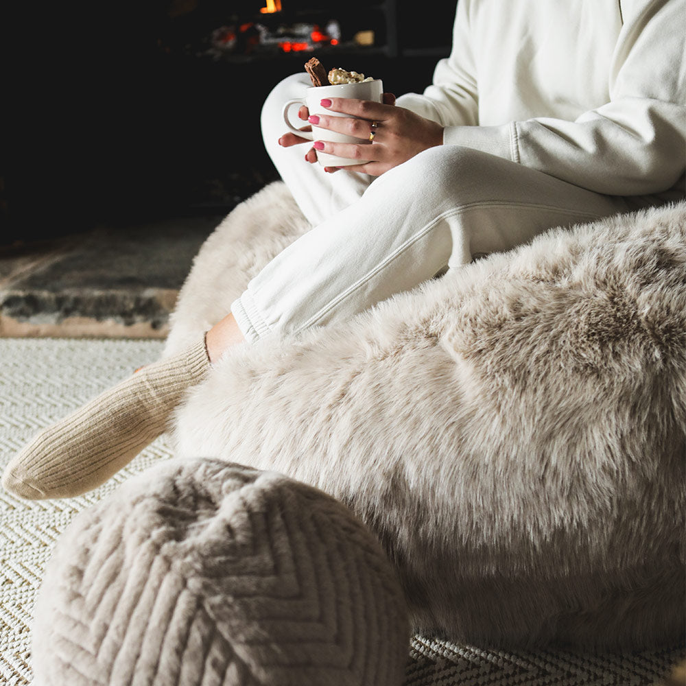 Mink Fur Pouffe