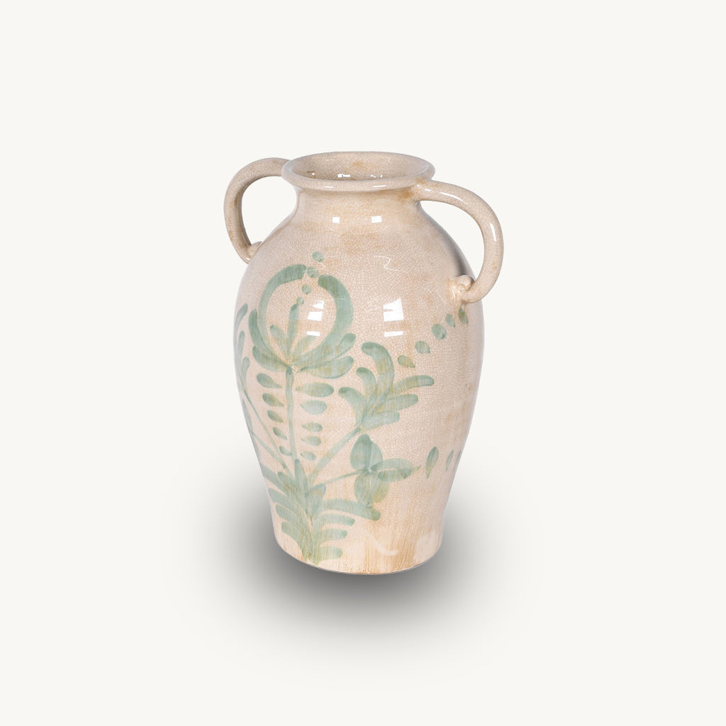 Maiolica Handled Vase