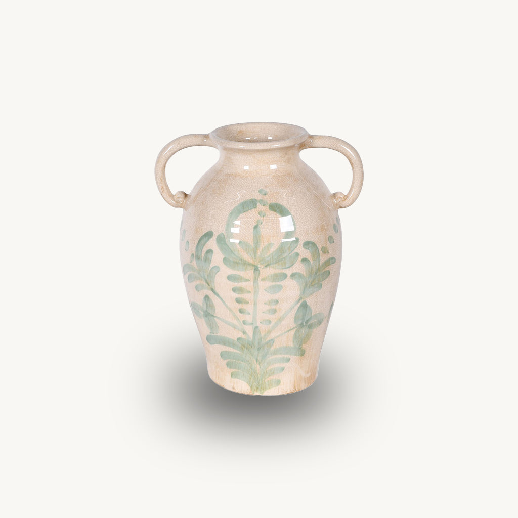 Maiolica Handled Vase