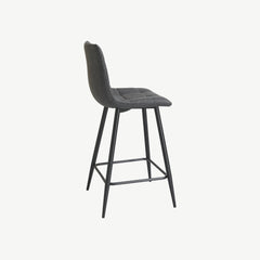 Manitoba Bar Stool in Grey-Faux-Leather