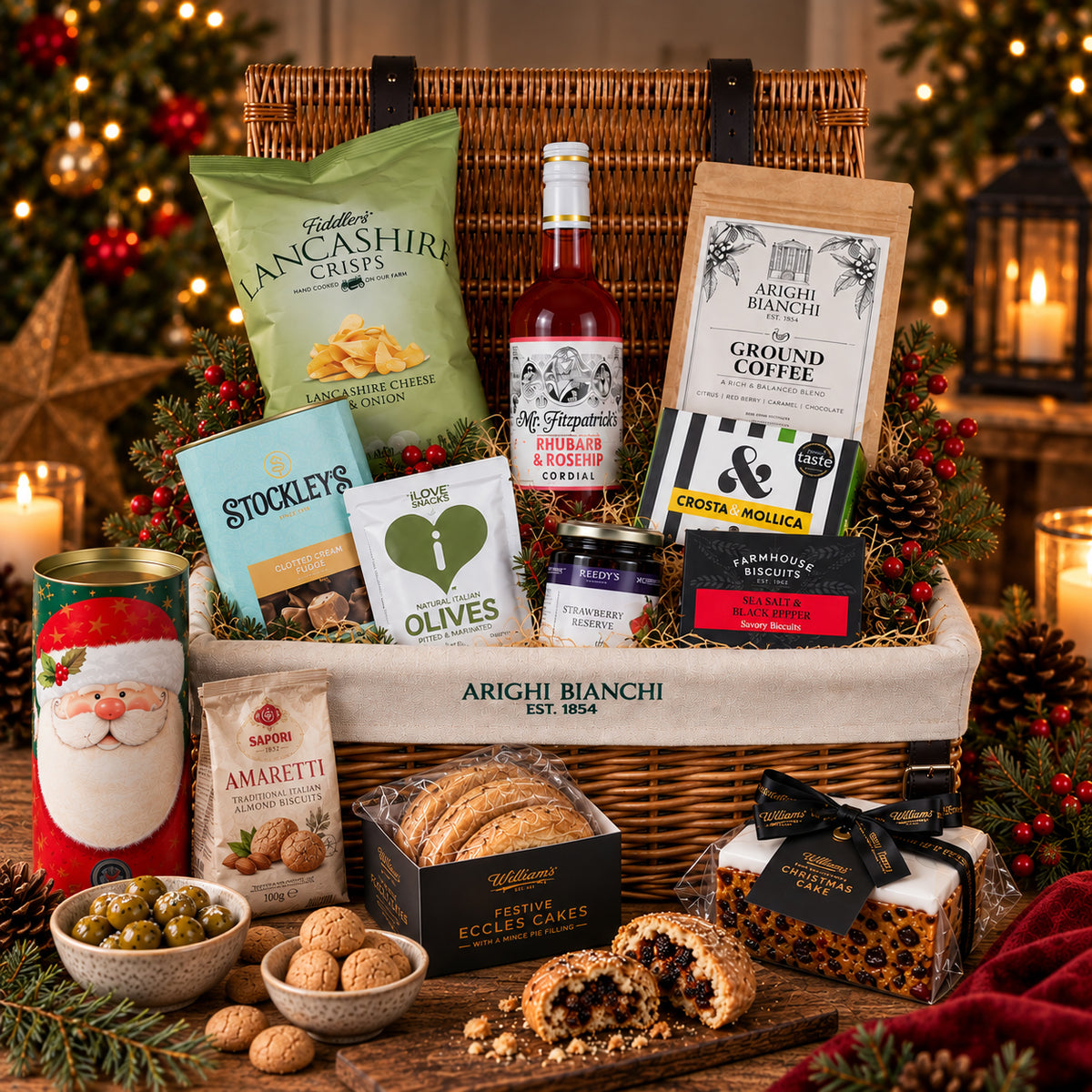 Arighi Bianchi Non-Alcoholic Medium Wicker Hamper