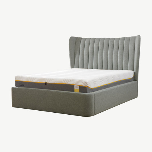 TEMPUR® Horton Ottoman Bed in Light Grey Fabric
