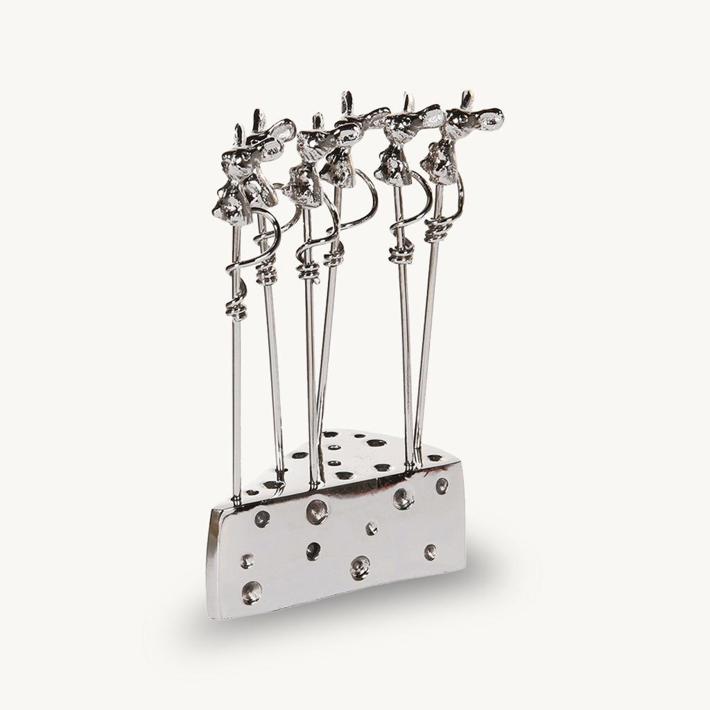 Set of 6 Mice Cheese Picks