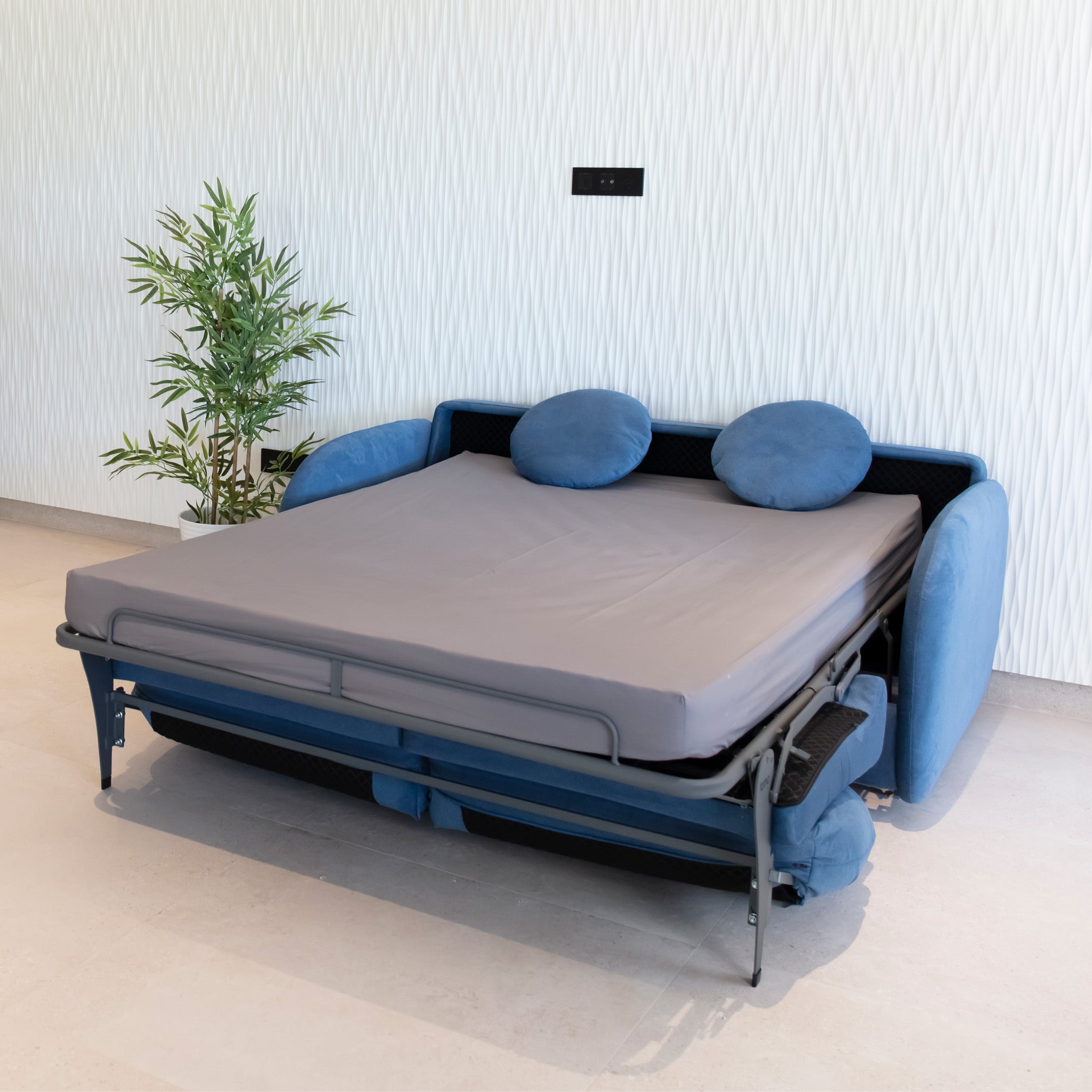 Bopy 3 Seater Sofa Bed in Dusty Blue