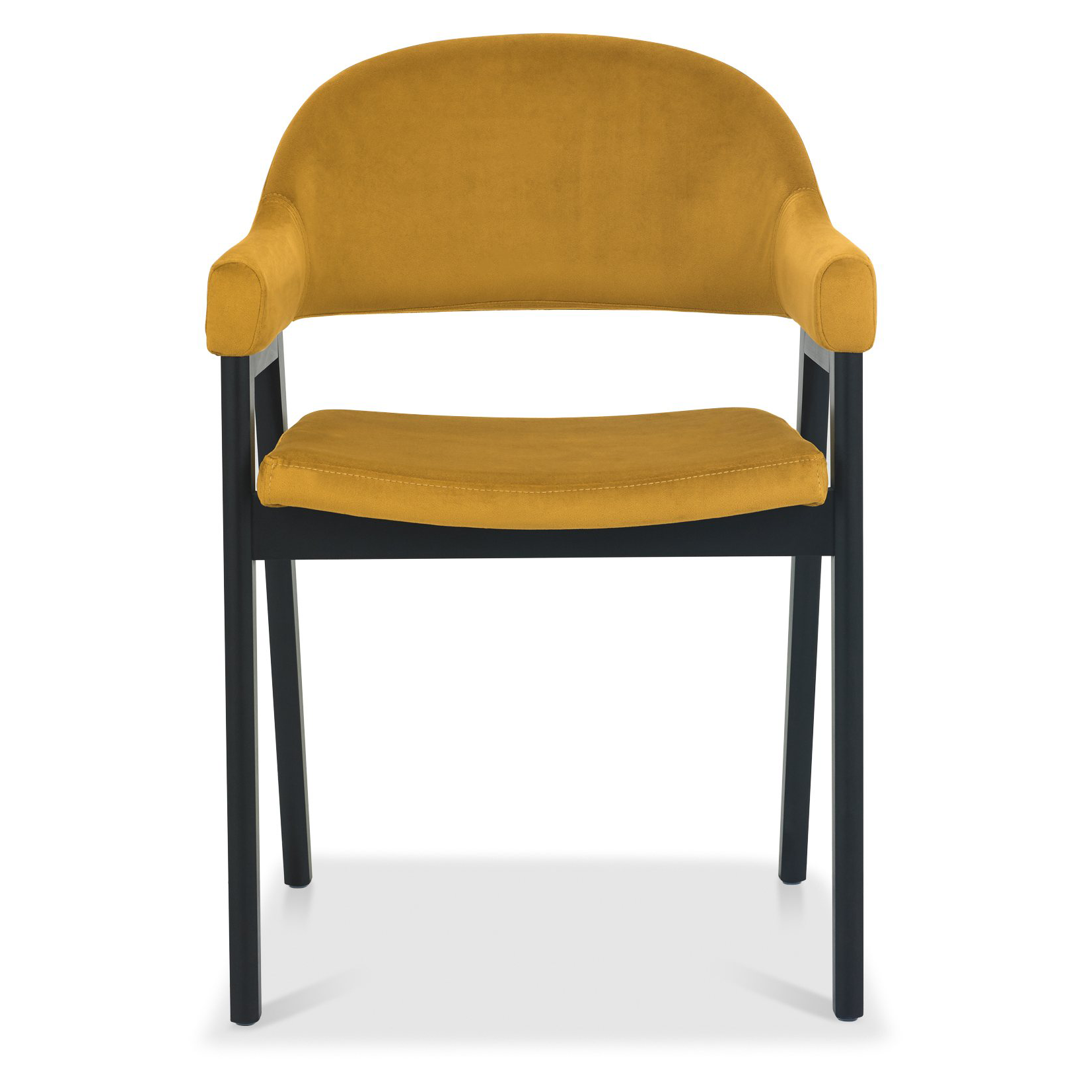 Highgate Peppercorn Armchair in Mustard Velvet