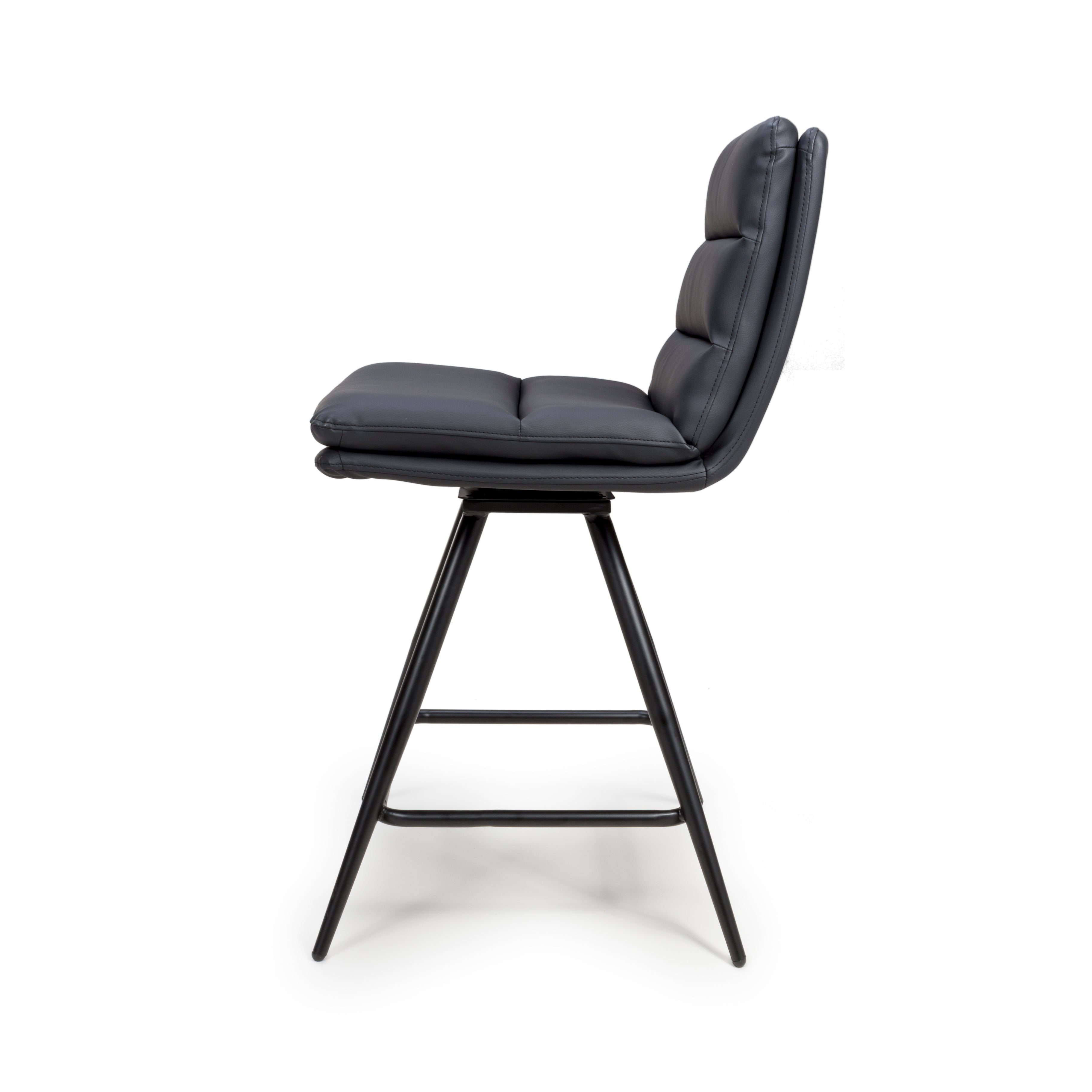 Bay Ridge Swivel Counter Stool in Black