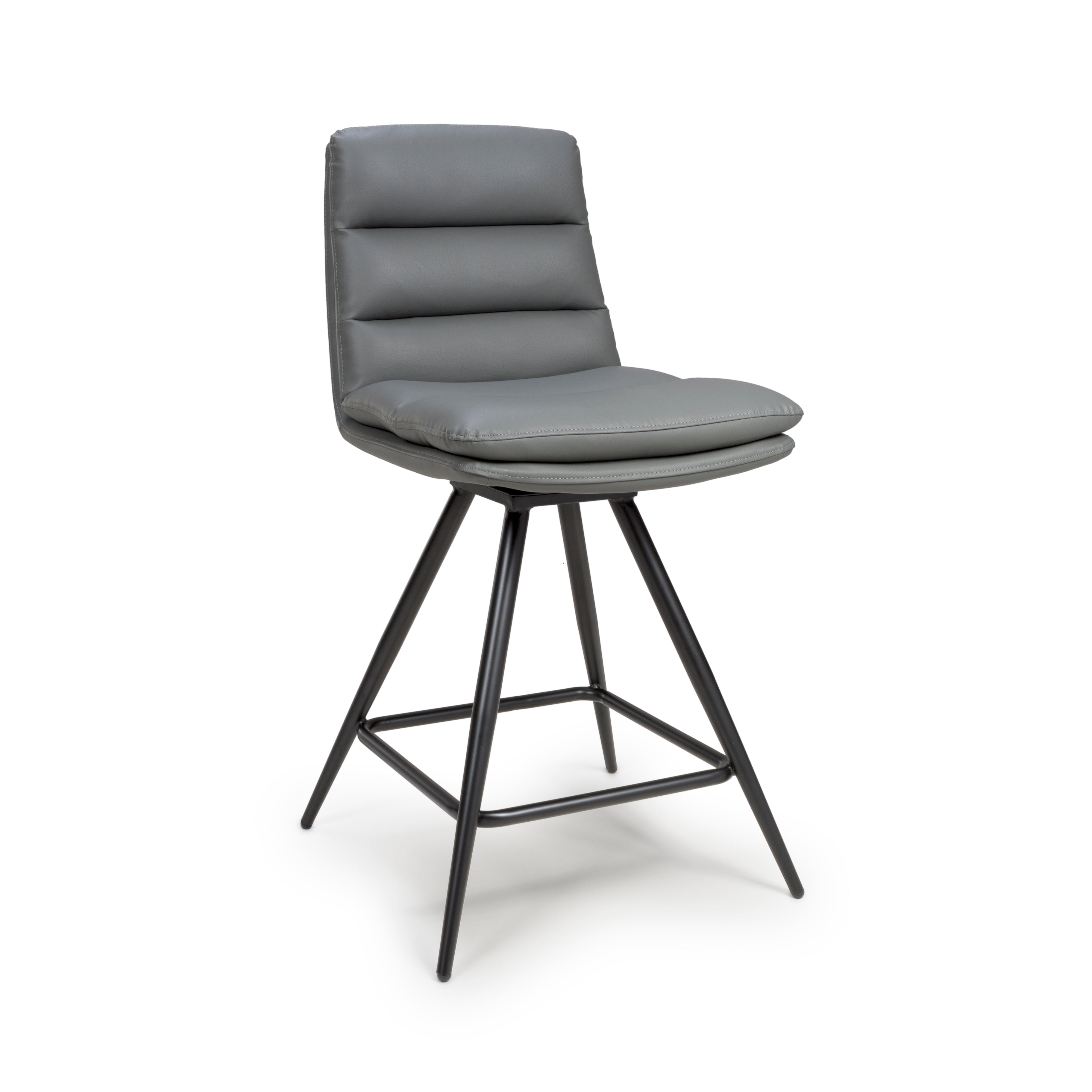 Bay Ridge Swivel Counter Stool in Grey