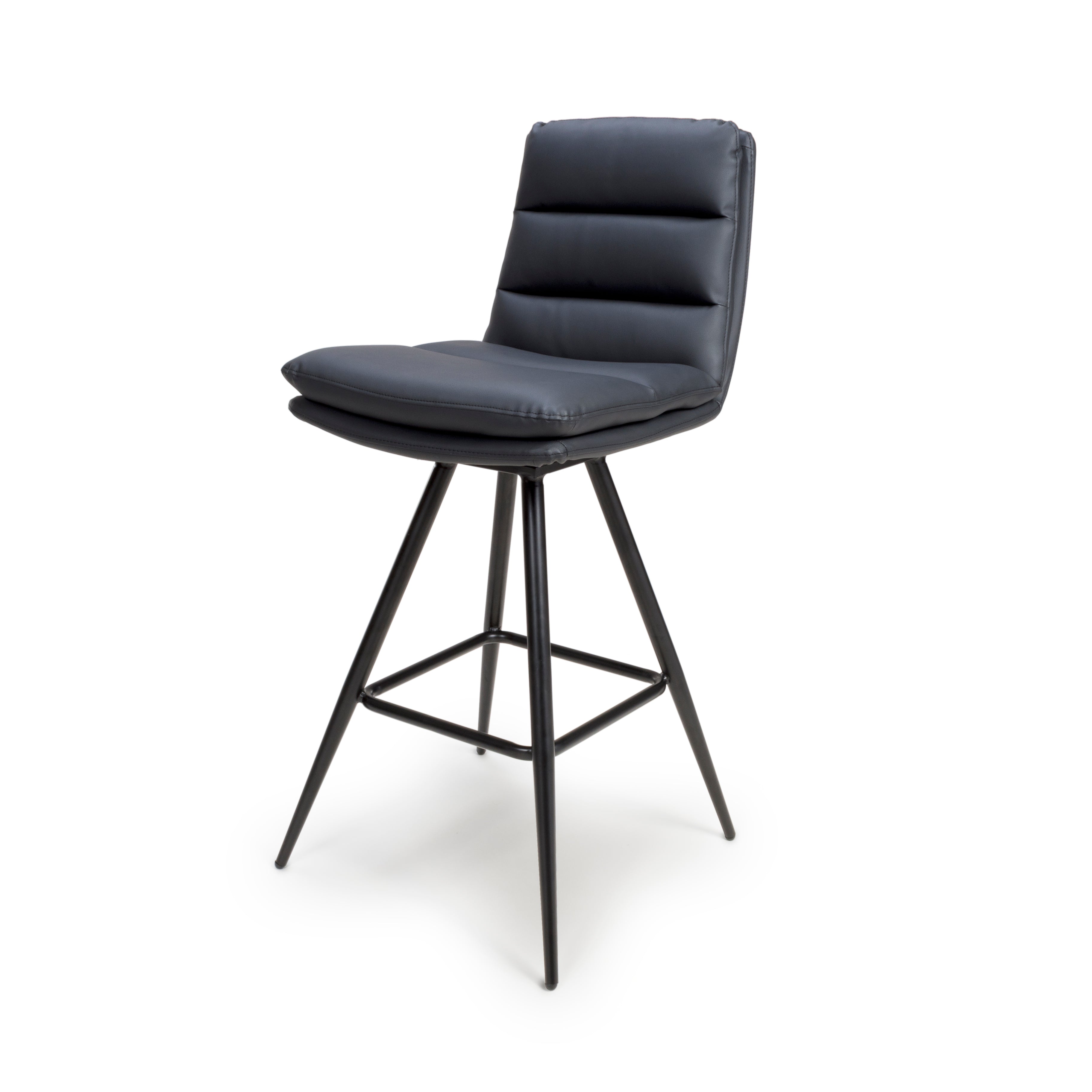 Bay Ridge Swivel Bar Stool in Black
