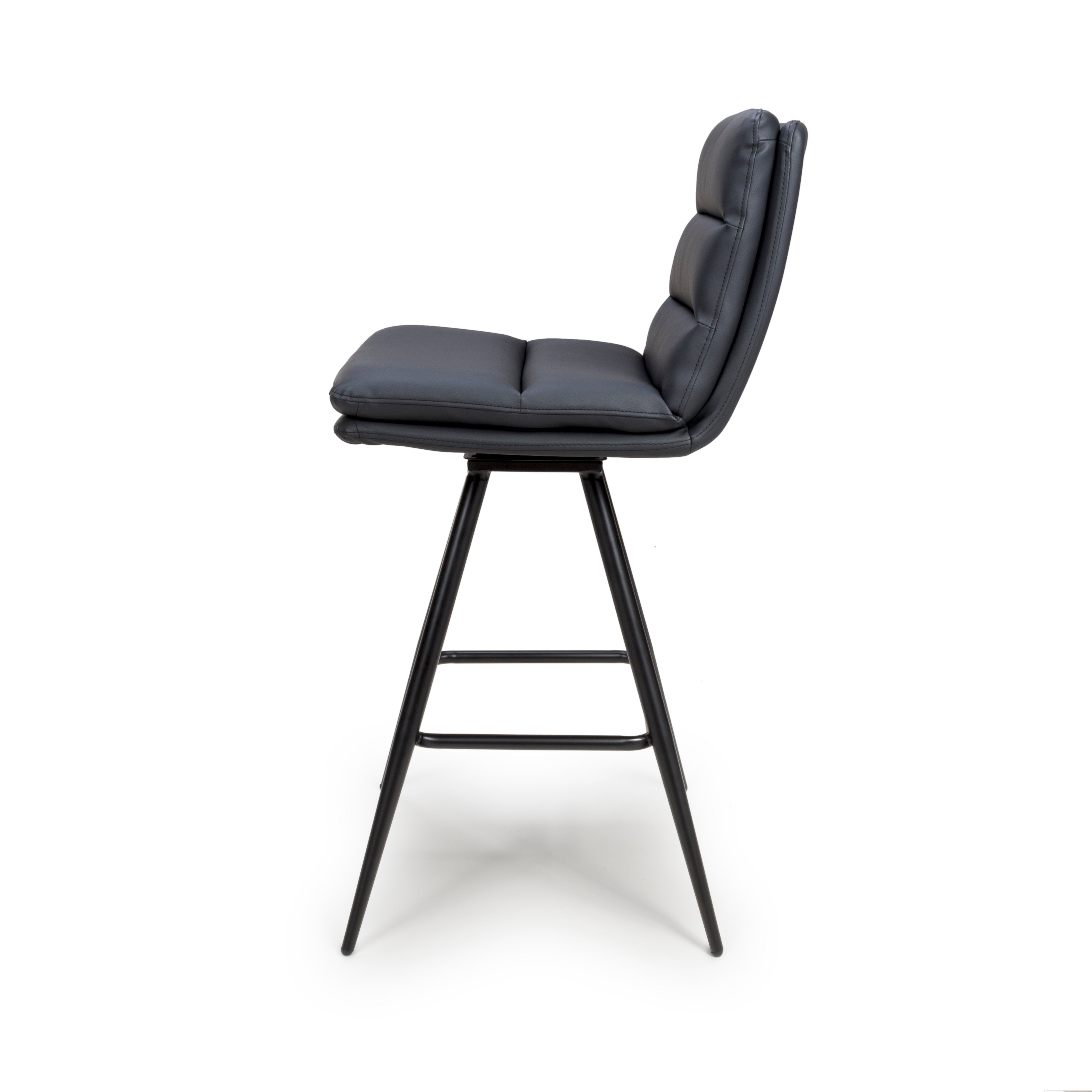 Bay Ridge Swivel Bar Stool in Black