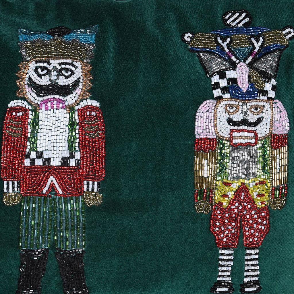 Nutcracker Noel Velvet Cushion