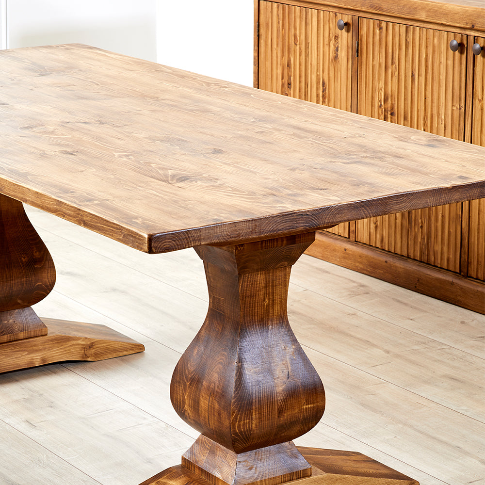 Ogre Dining Table with 6 Hudson Dining Chairs