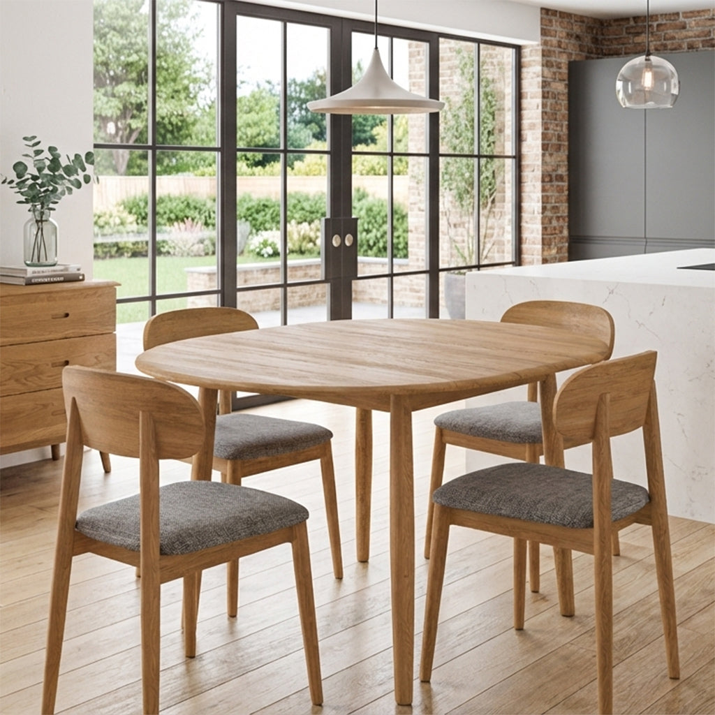 Oxie Round 110-140cm Extending Dining Table