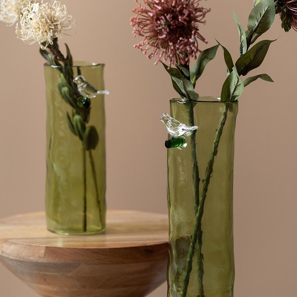 Bird on Bench Vase