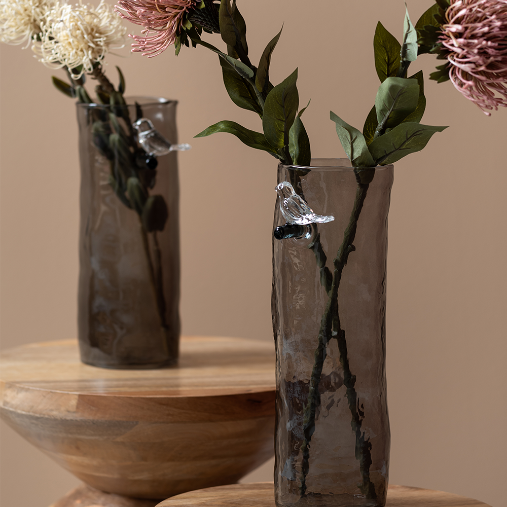 Bird on Bench Vase