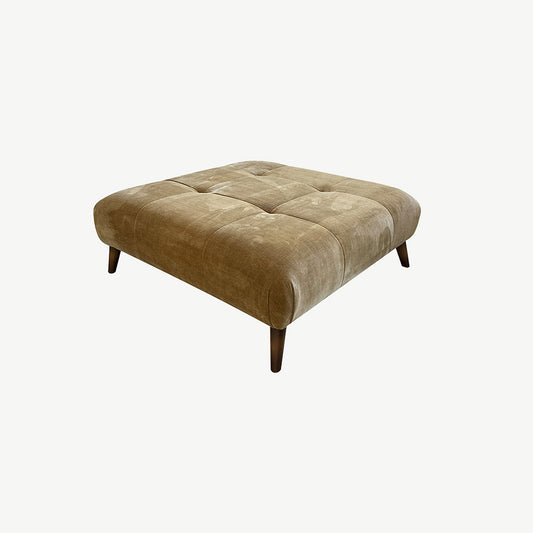 Palma Square Footstool in Chamonix-Pecan