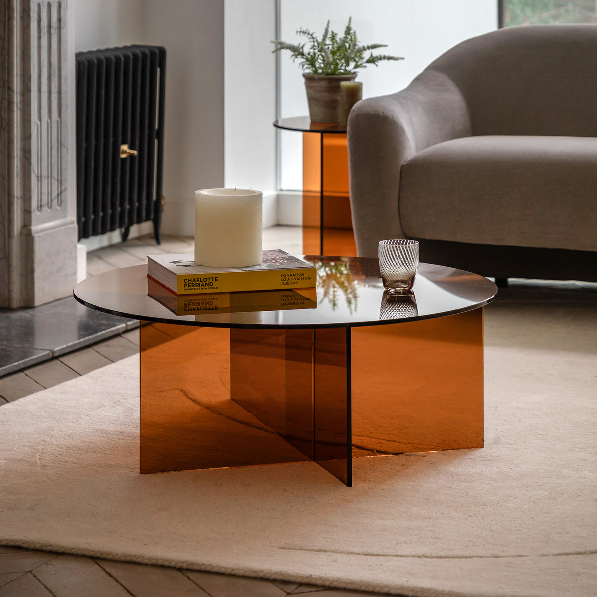 Parioli Round Glass Coffee Table