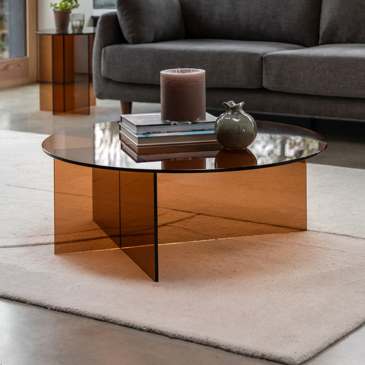 Parioli Round Glass Coffee Table