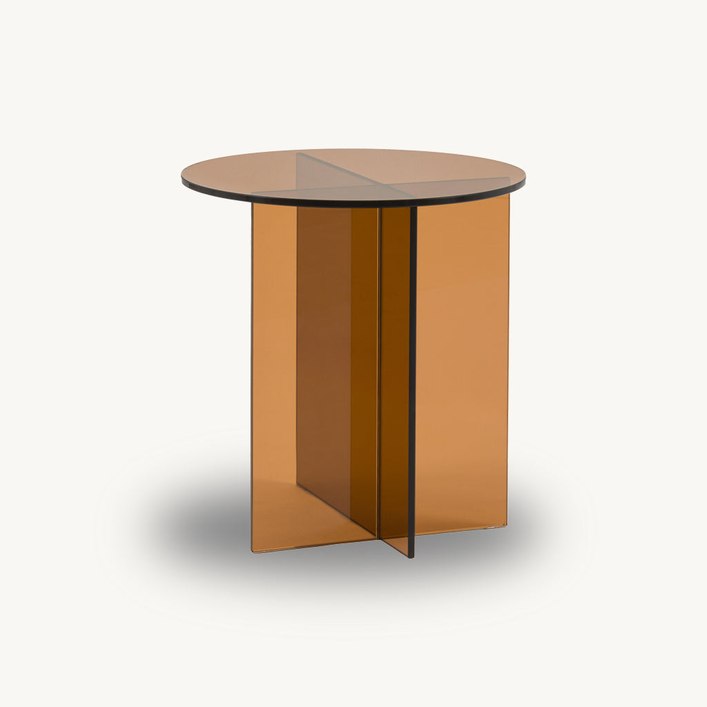 Parioli Round Glass Side Table