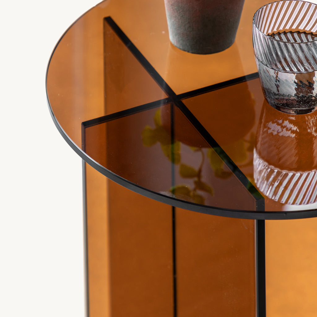 Parioli Round Glass Side Table