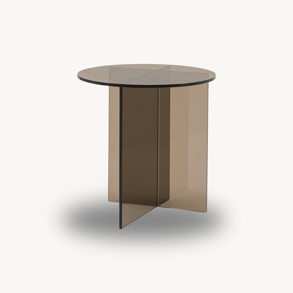 Parioli Round Glass Side Table
