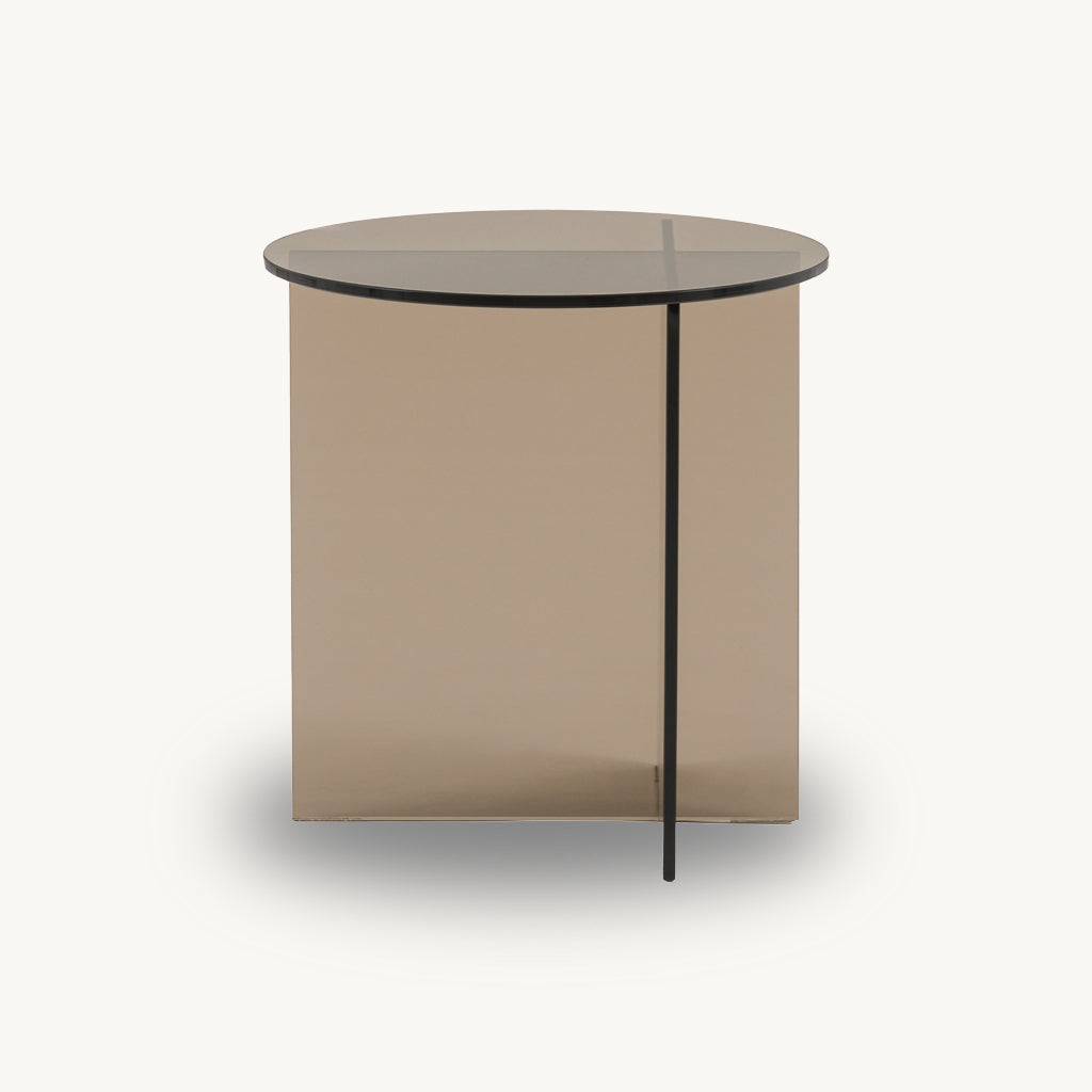 Parioli Round Glass Side Table