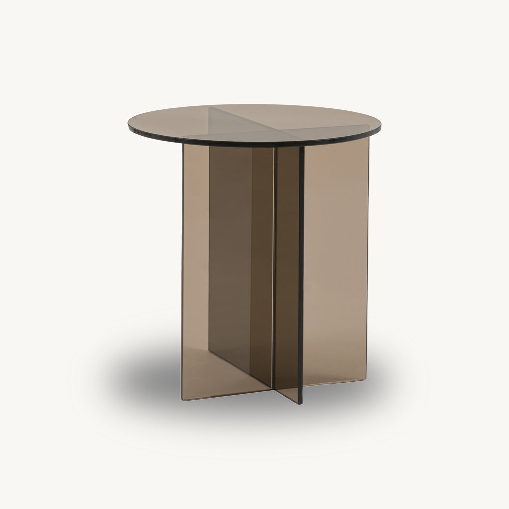 Parioli Round Glass Side Table