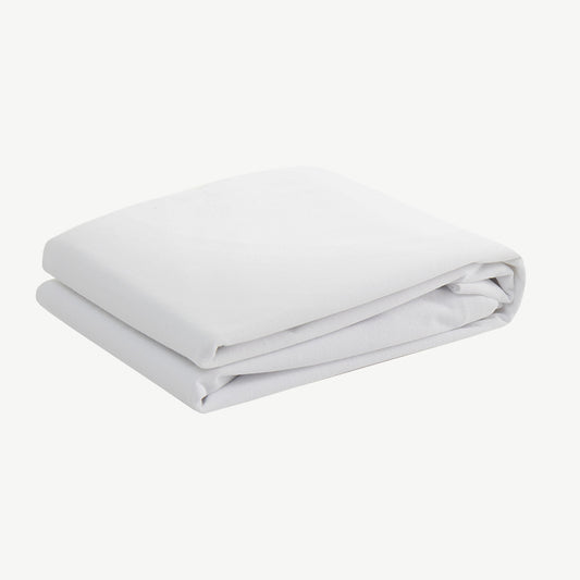 Pillow protector and case in white