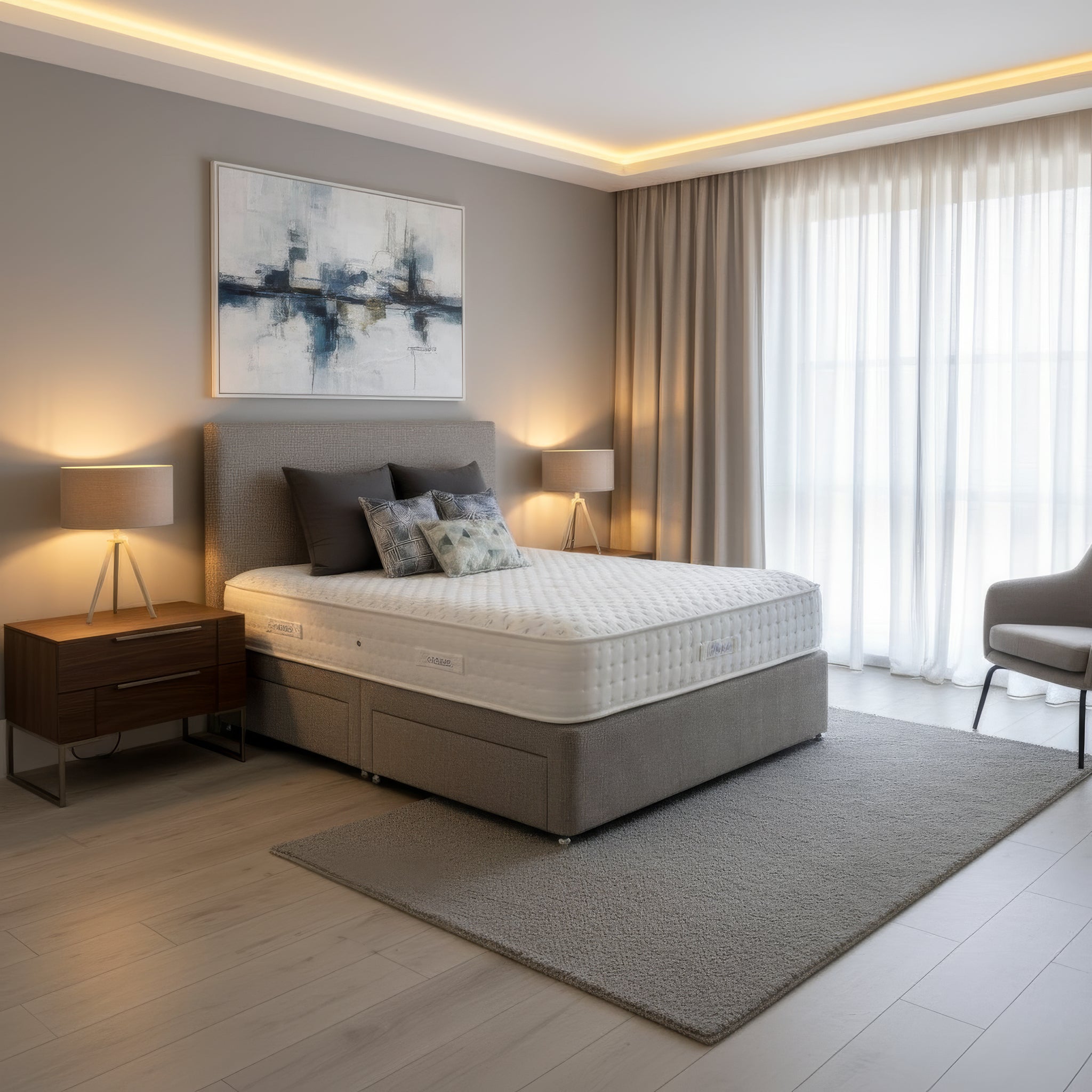 Arighi Bianchi 4 Drawer Prarie Bed in Daytona Silver