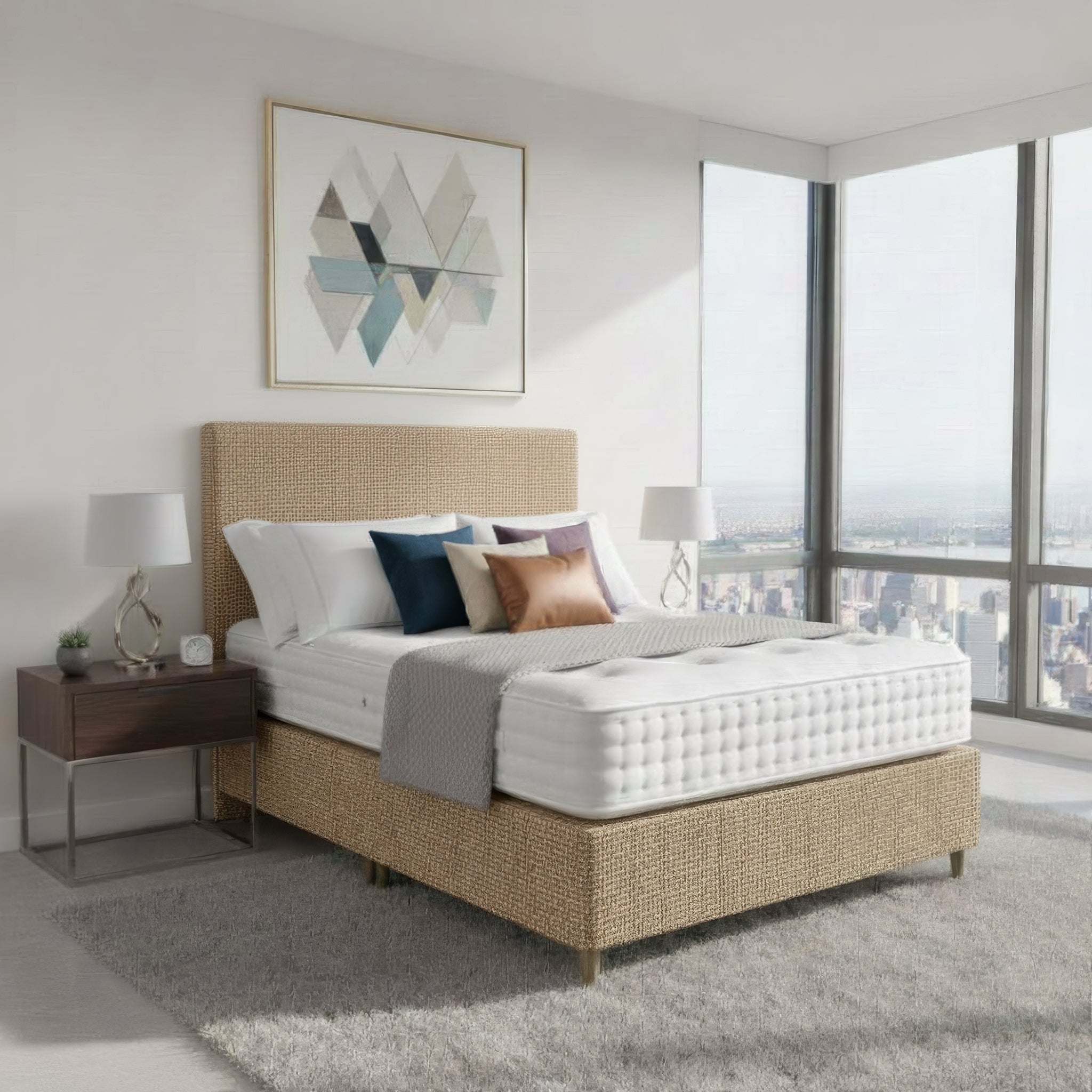 Arighi Bianchi Prarie Headboard in Ascot Biscuit