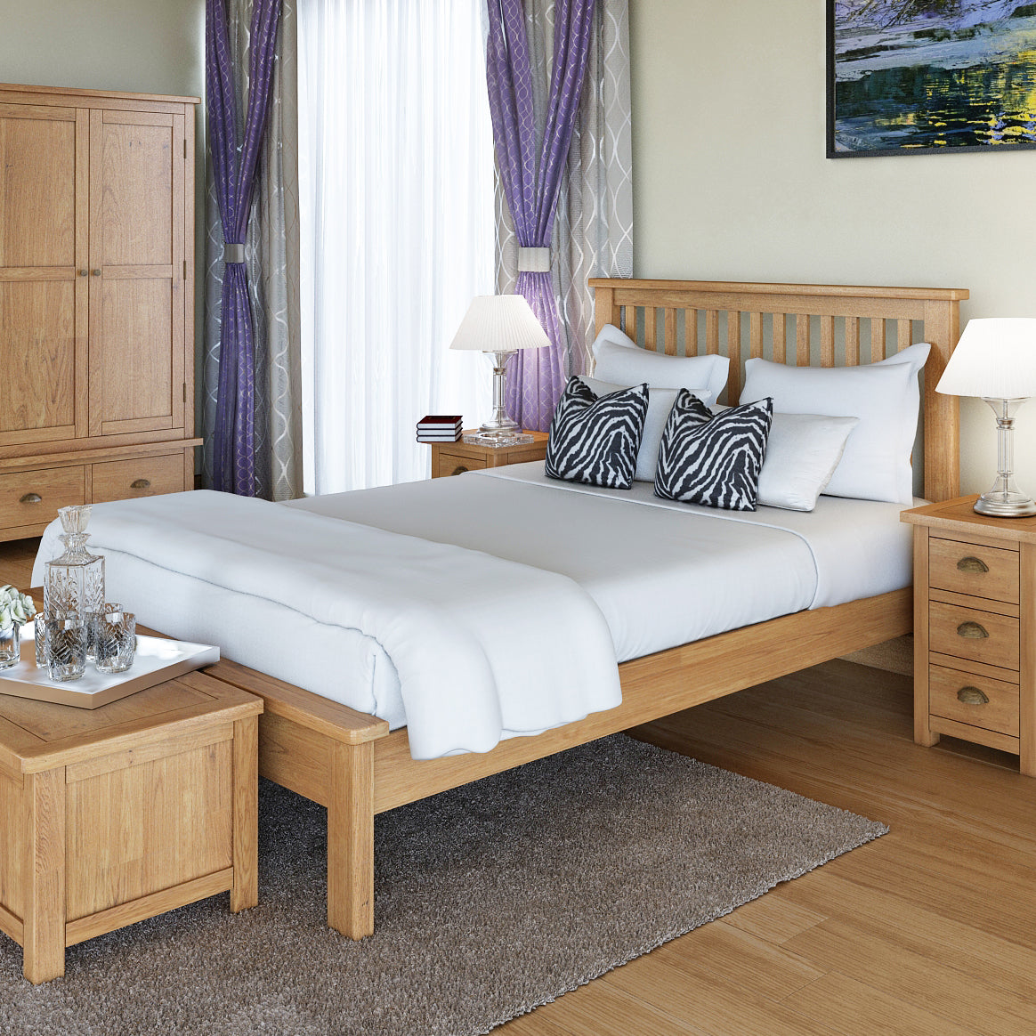 Florence Bedstead in Oak