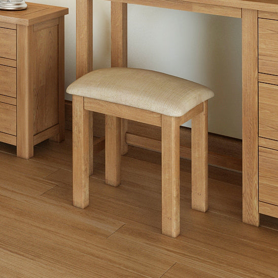Florence Dressing Table Stool in Oak