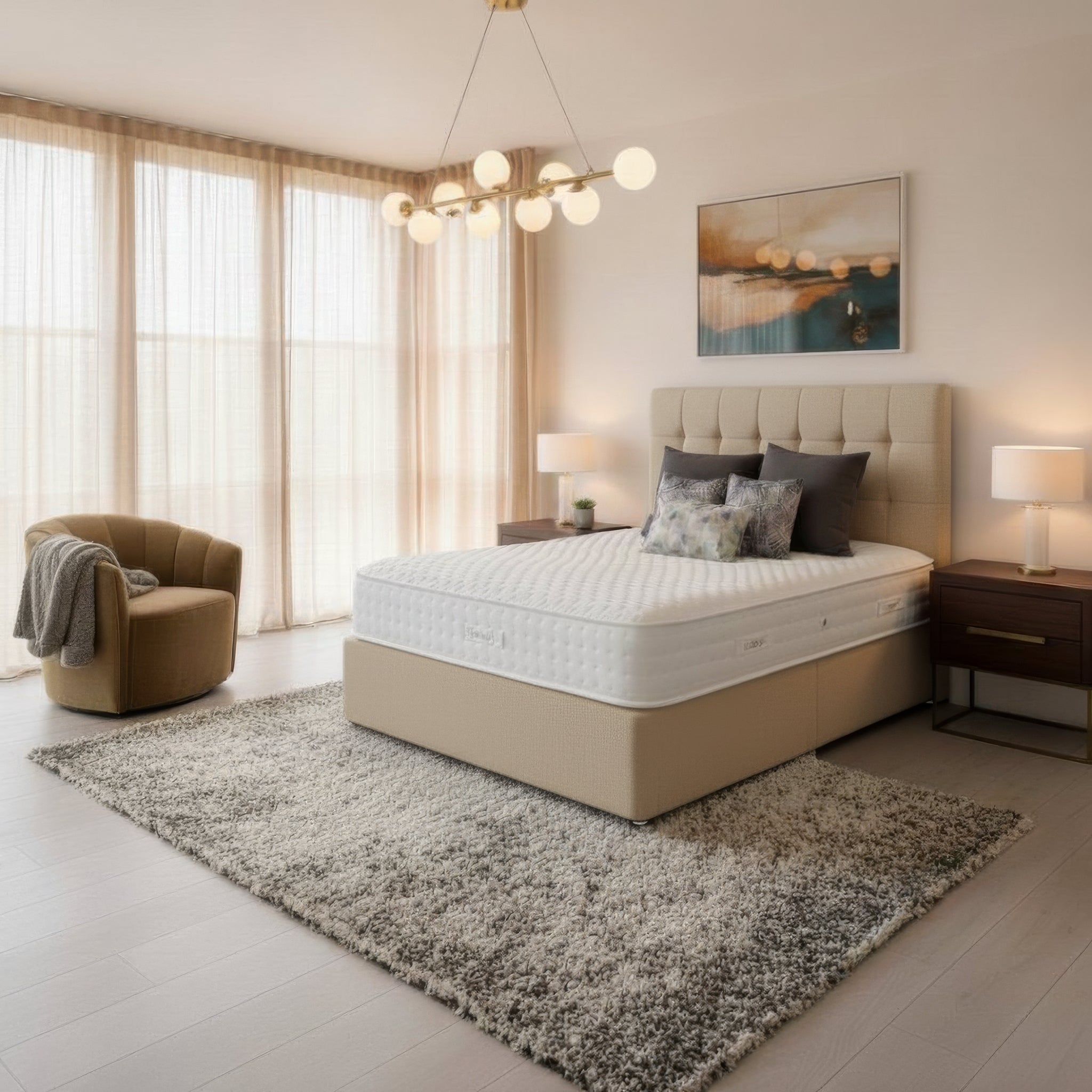 Arighi Bianchi 4 Drawer Broadway Bed in Daytona Stone