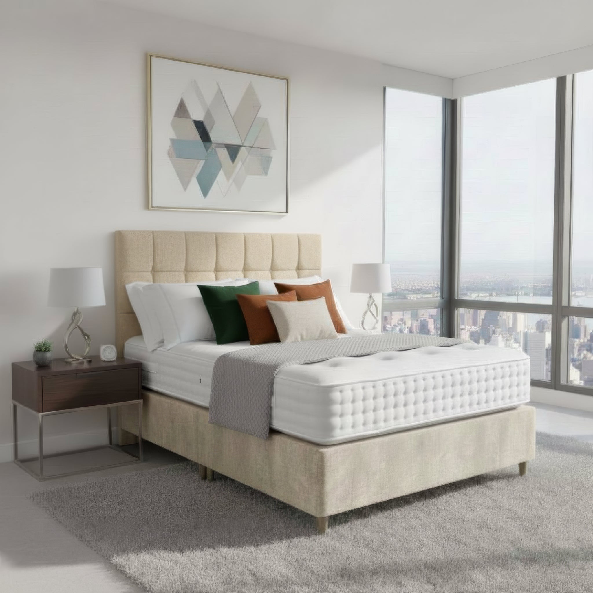 Arighi Bianchi Broadway Bed in Alaska Silver