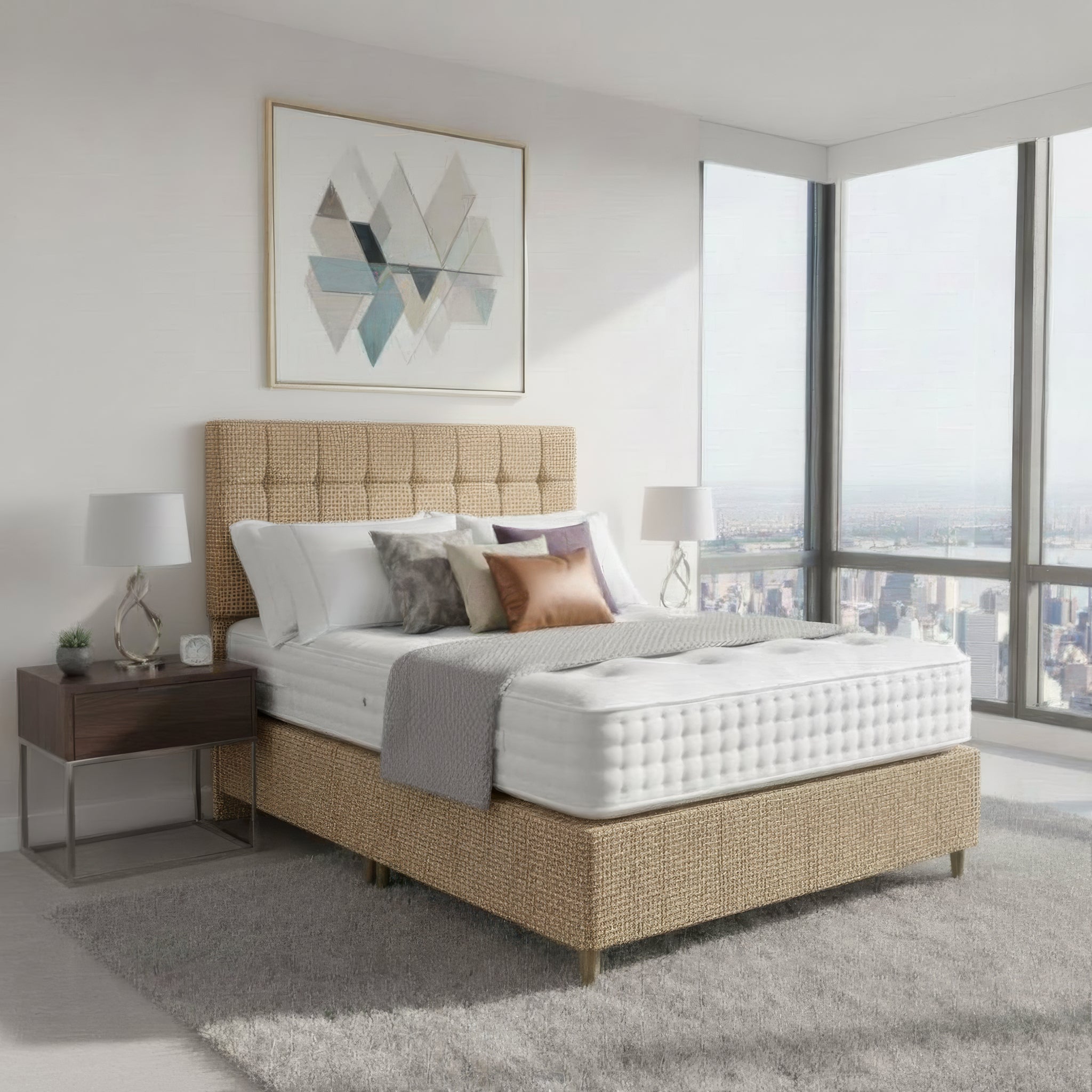 Arighi Bianchi Broadway Bed in Ascot Biscuit