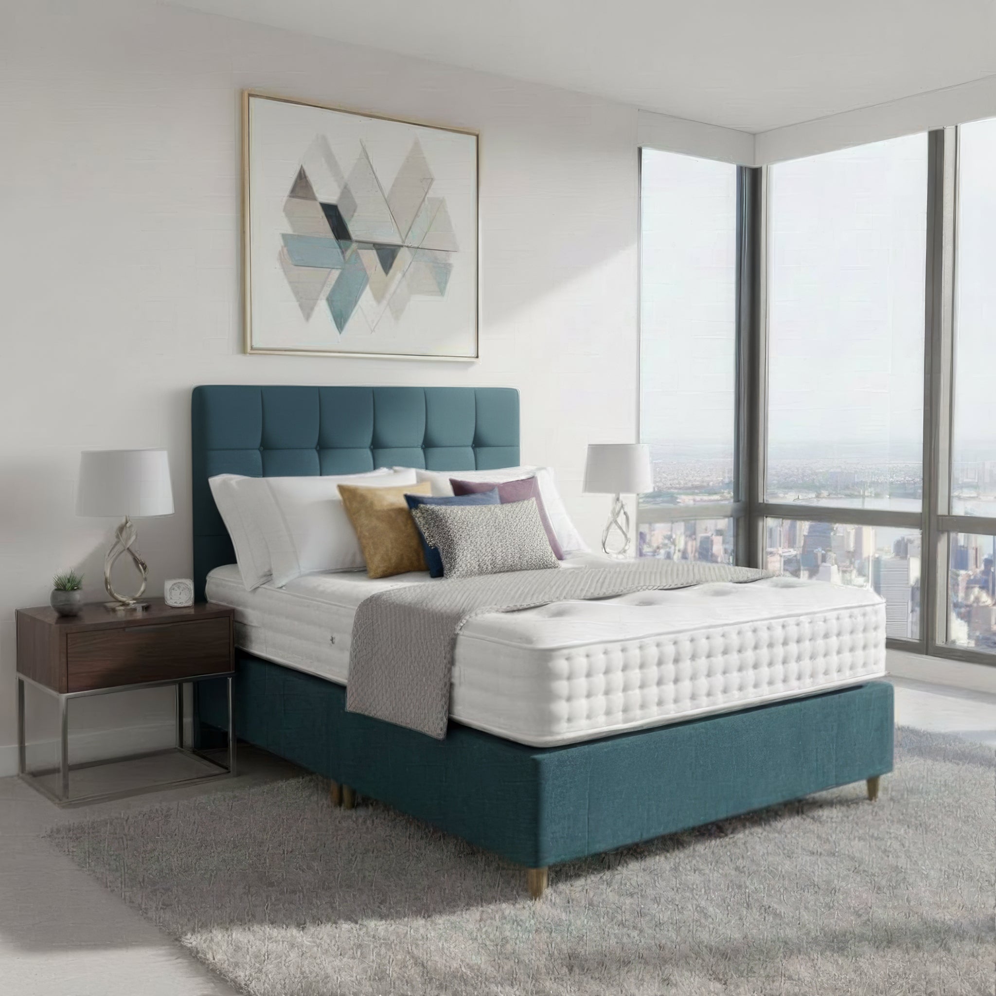 Arighi Bianchi Broadway Headboard in Daytona Ocean