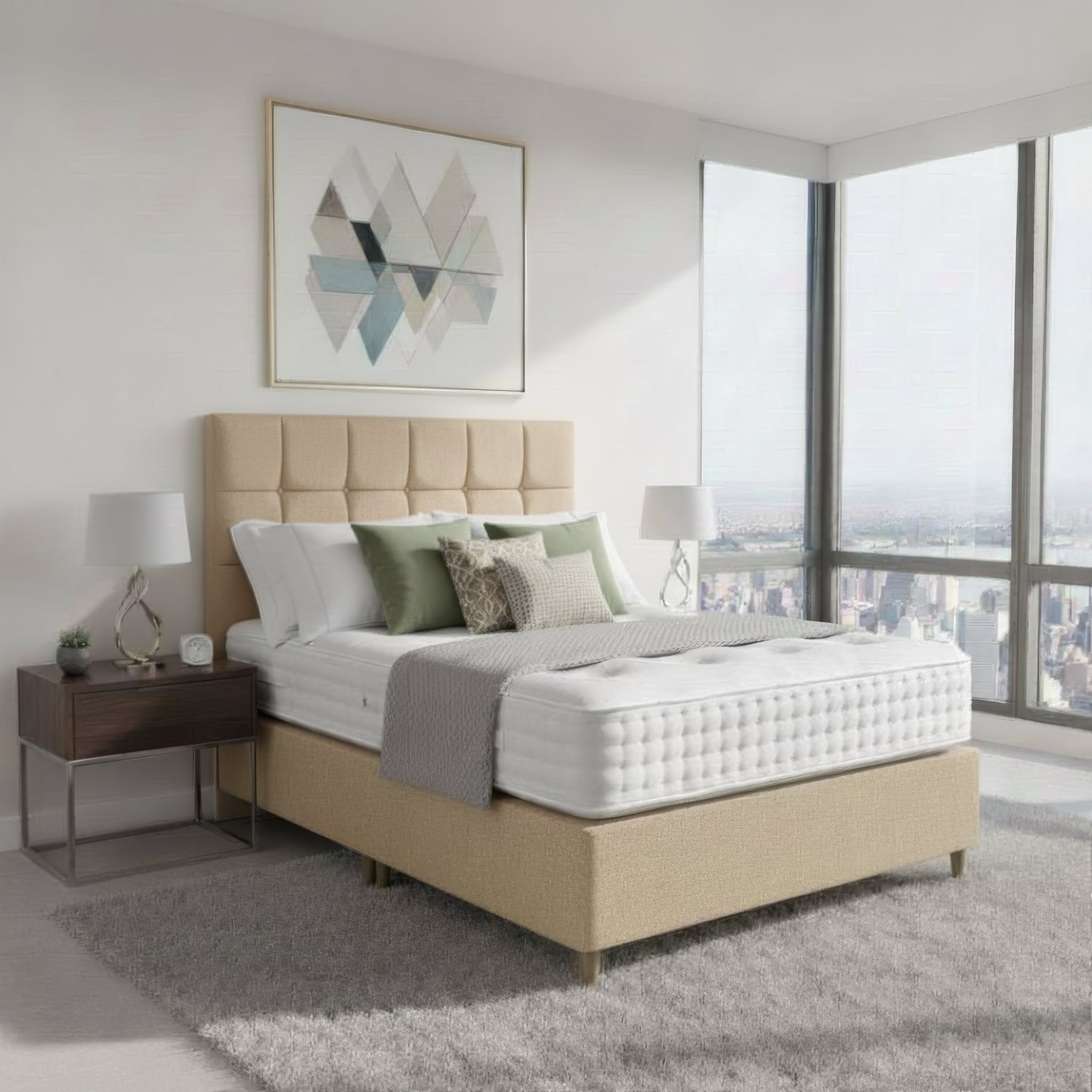 Arighi Bianchi Broadway Bed in Daytona Stone