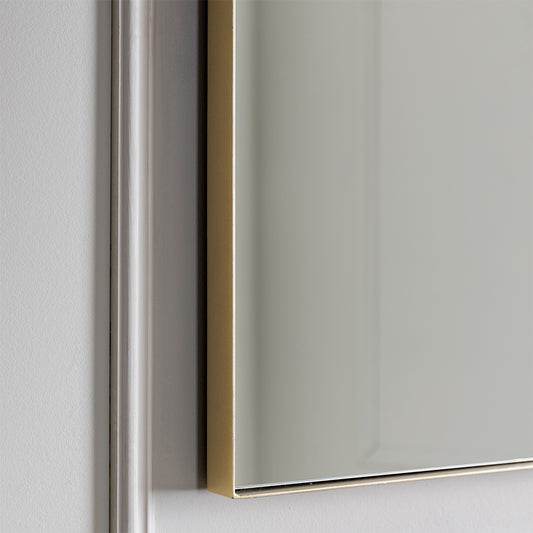 Rectangle mirror in champagne toned frame
