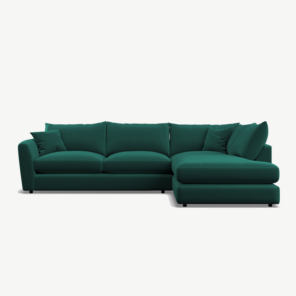 Queens Corner Sofa  in Lux-Kingfisher