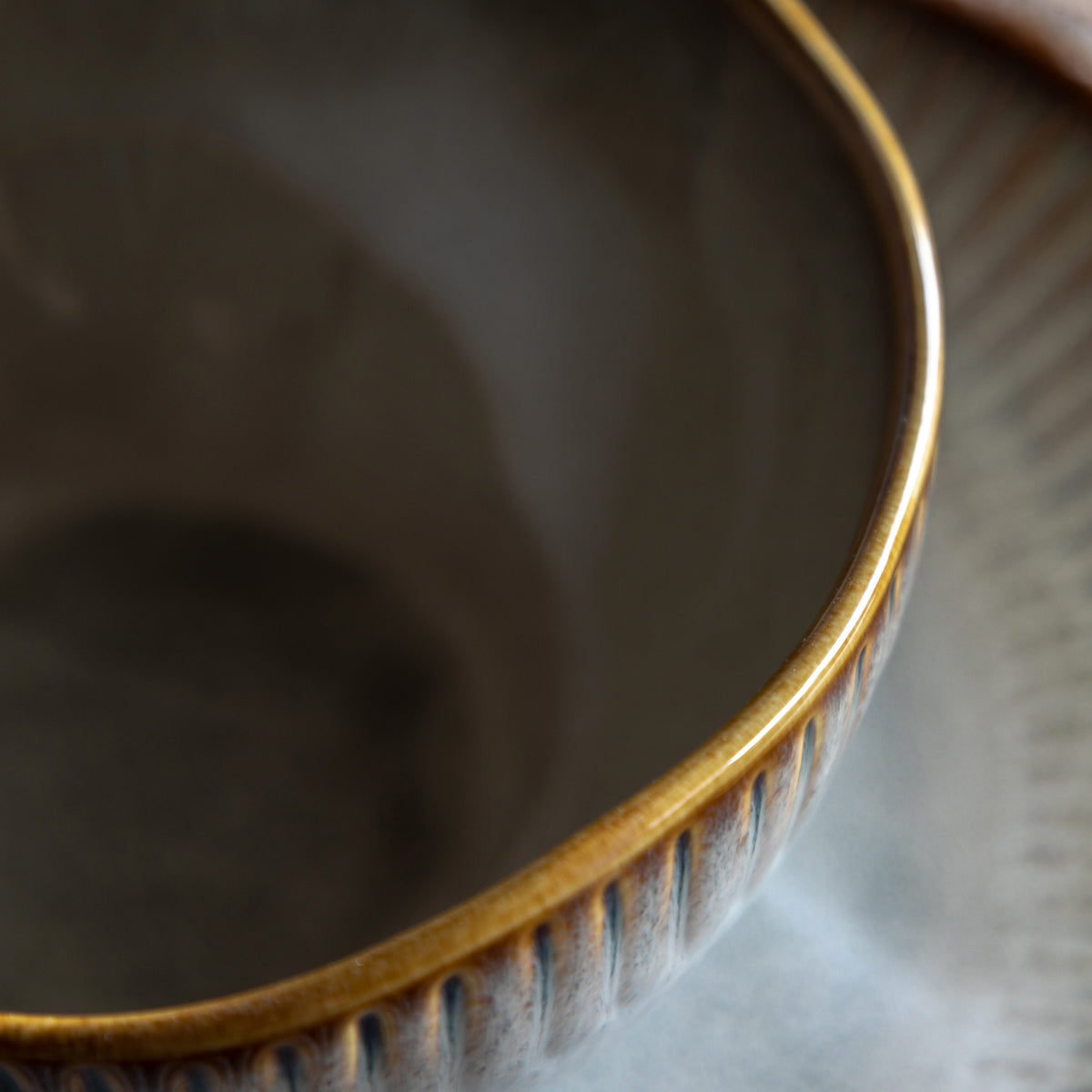 Set of 4 Organic Ridged Bowls