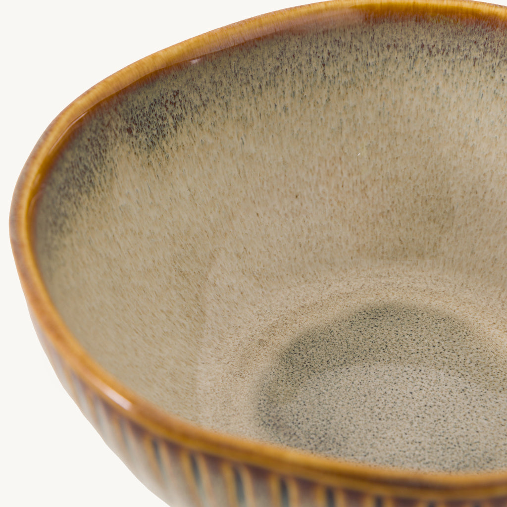 Set of 4 Organic Ridged Bowls