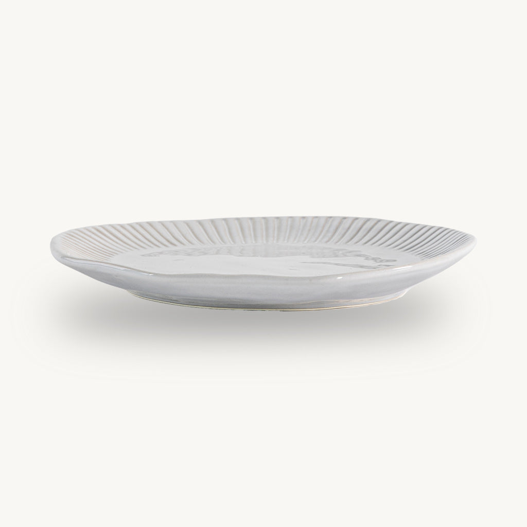 Set of 4 Organic Ridged Side Plates